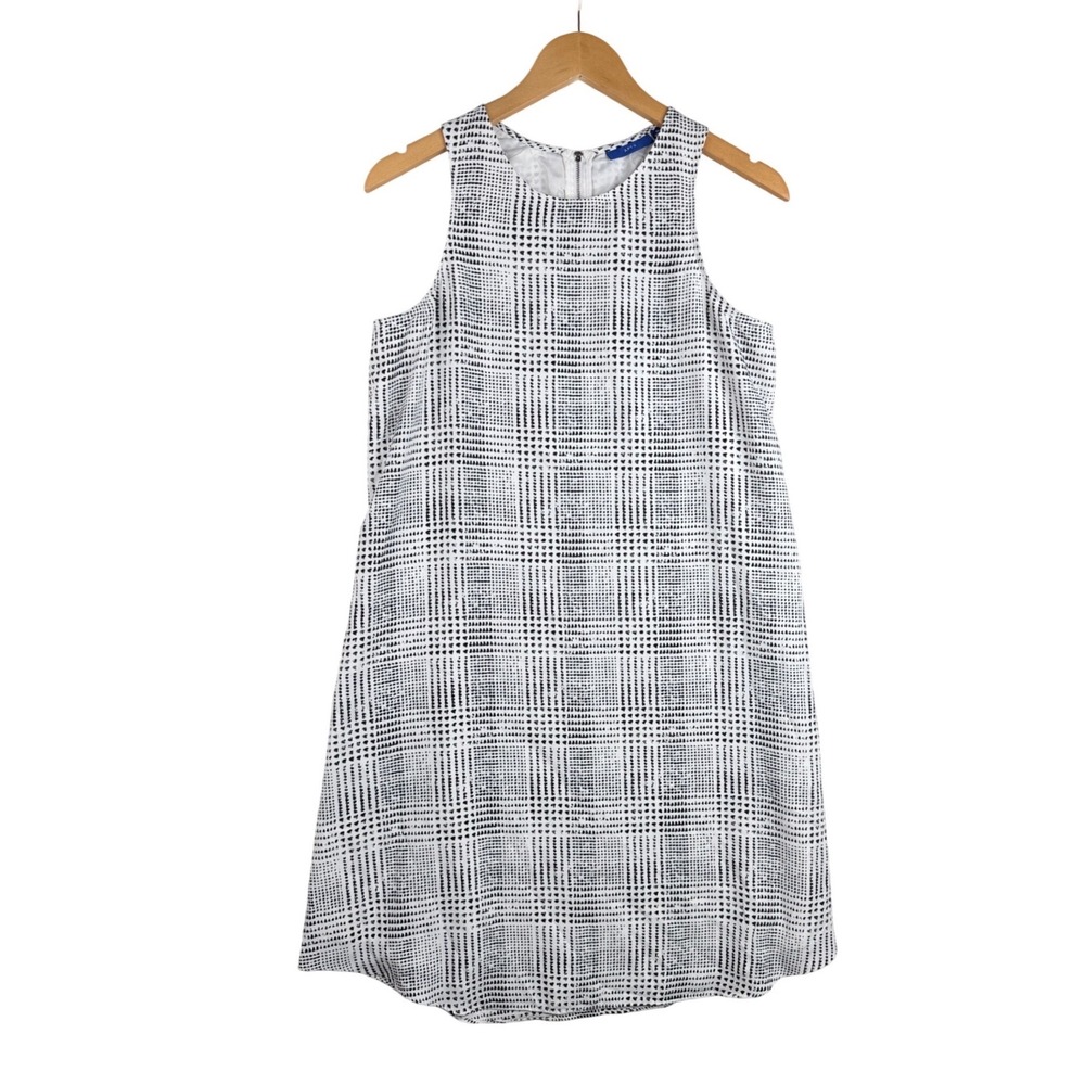 New Apt. 9 Textured Grid Like Pattern‎ Sleeveless Dress size Medium White/Black